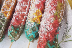 Bunte Waffelsticks