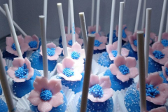Cakepops Blau Blumen