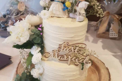 Hochzeitstorte Weiß Strukturiert