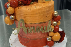 Torte 18 Orange Kugeln Rosen